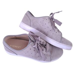 Vionic Keke Suede Lace Up Sneakers Shoes Size 10